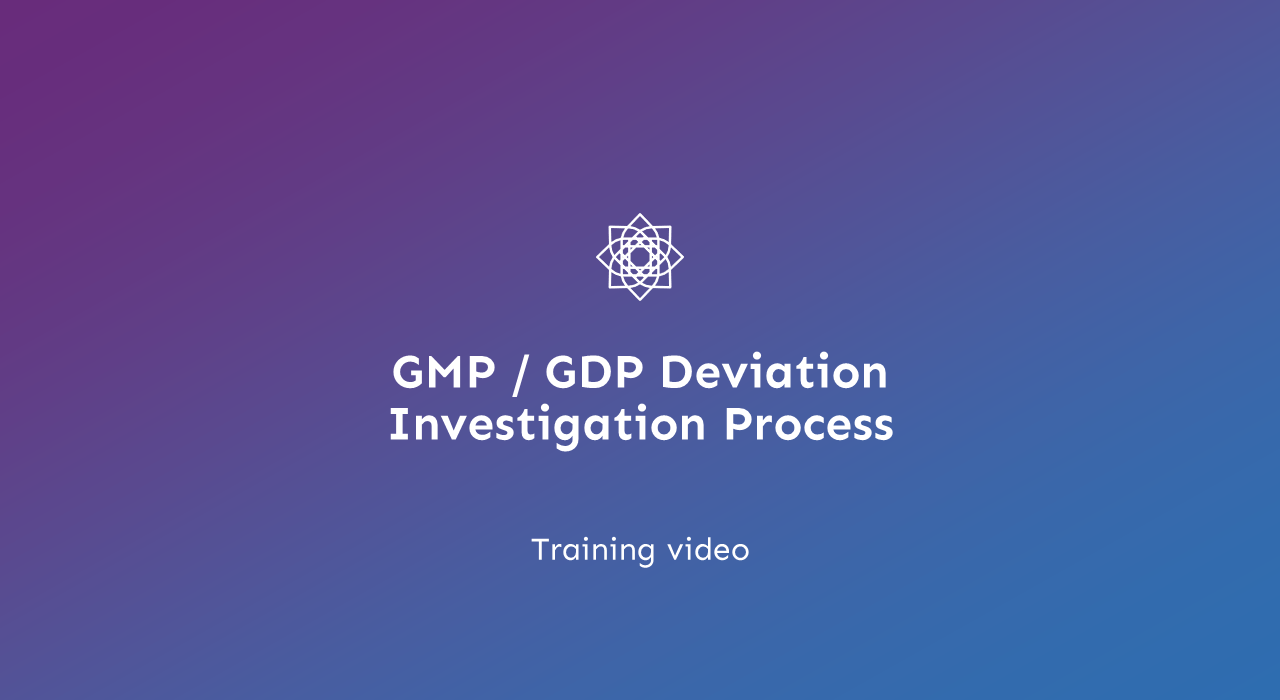 GMP / GDP Deviation Investigation Process
