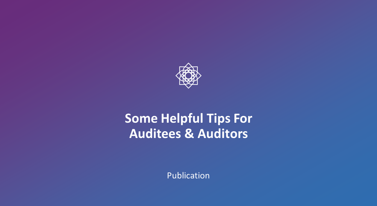 Audit In The Way That You Would Like To Be Audited