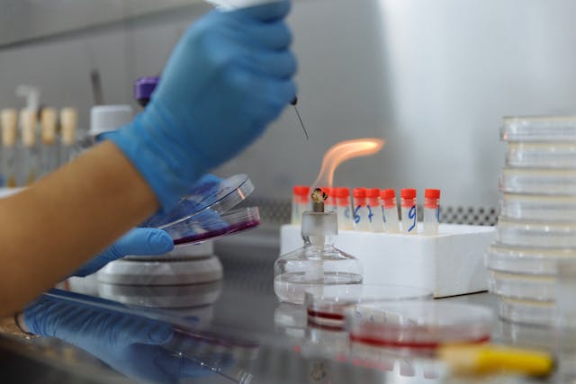 person working in a laboratory